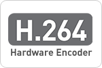 Built-in H.264 encoder