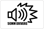 Superior audio with 50mm audio drivers