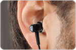 Also functions as noise-isolating earphones