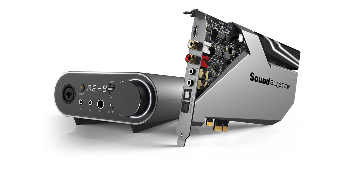 Sound Blaster Ae 9 Ultimate Pci E Sound Card And Dac With Xamp Discrete Headphone Amplification And Audio Control Module Creative Labs Pan Euro
