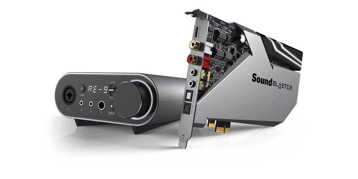 Sound Blaster AE-9 Ultimative 32-Bit-/384-kHz-PCI-E-Soundkarte und -DAC mit  diskretem Xamp-Kopfhörer-Doppelverstärker und Audio Control Module - Creative  Labs (Deutschland)