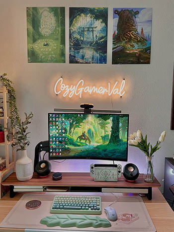 Gaming corner setup