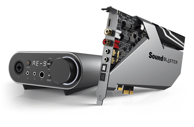 Sound Blaster Ae 9 Xamp ヘッドホン バイアンプ搭載の高性能acmを備えたハイレゾ対応pci Eサウンドカード Dac Creative Technology 日本