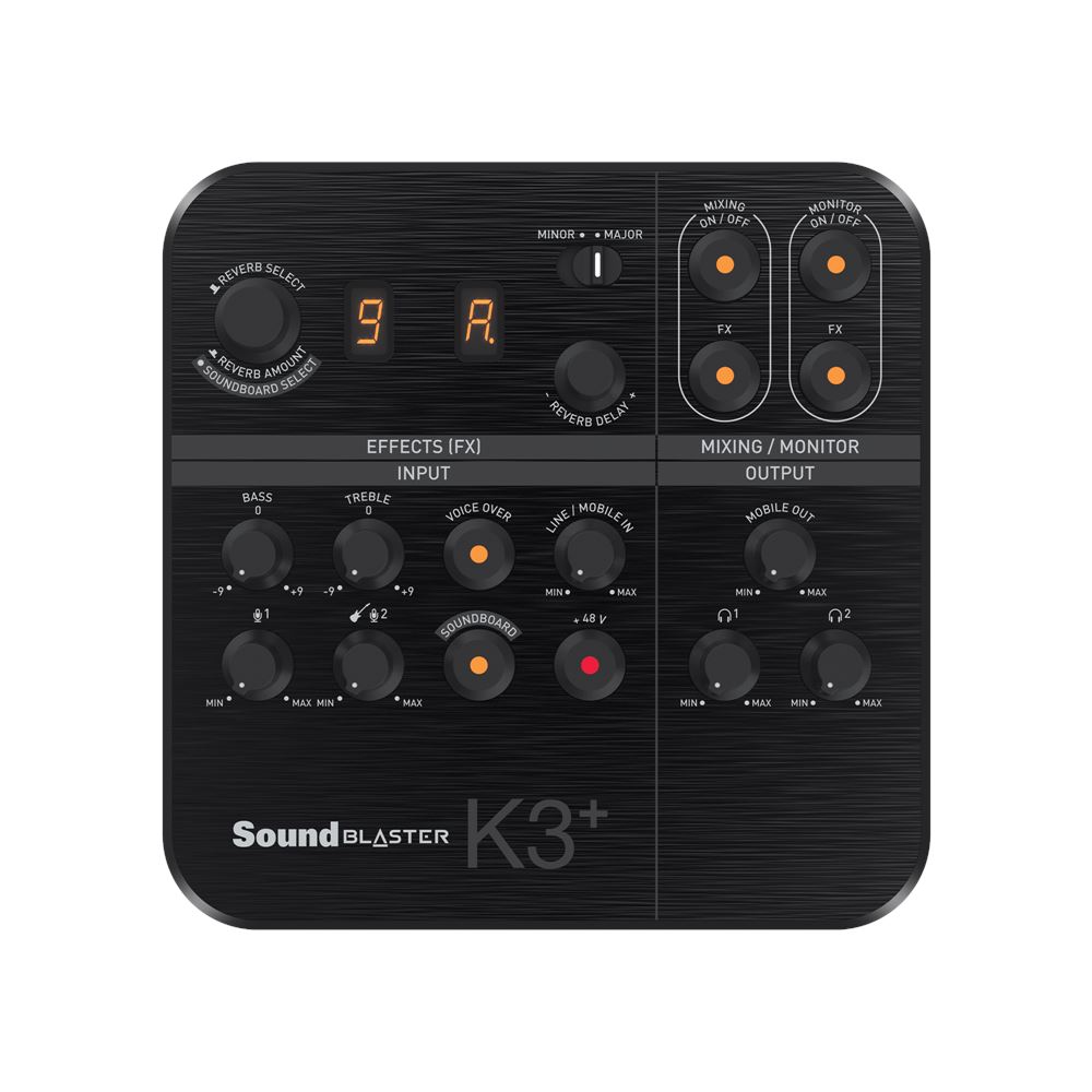 Sound Blaster K3+ USBPowered Recording and Streaming Mixer with