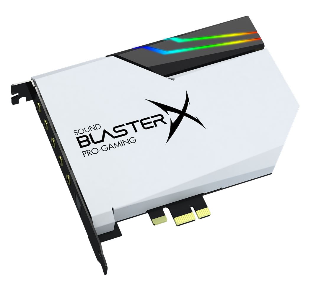 Creative Sound BlasterX AE-5 Plus Pure Edition Scheda audio e DAC da gaming PCI-e ad alta risoluzione con illuminazione RGB codifiche Dolby Digital Live e DTS