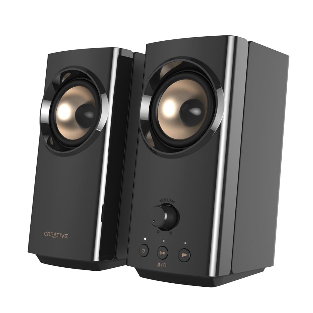 Creative T60 Compact Hi-Fi 2.0 Desktop Speakers With Clear Dialog And