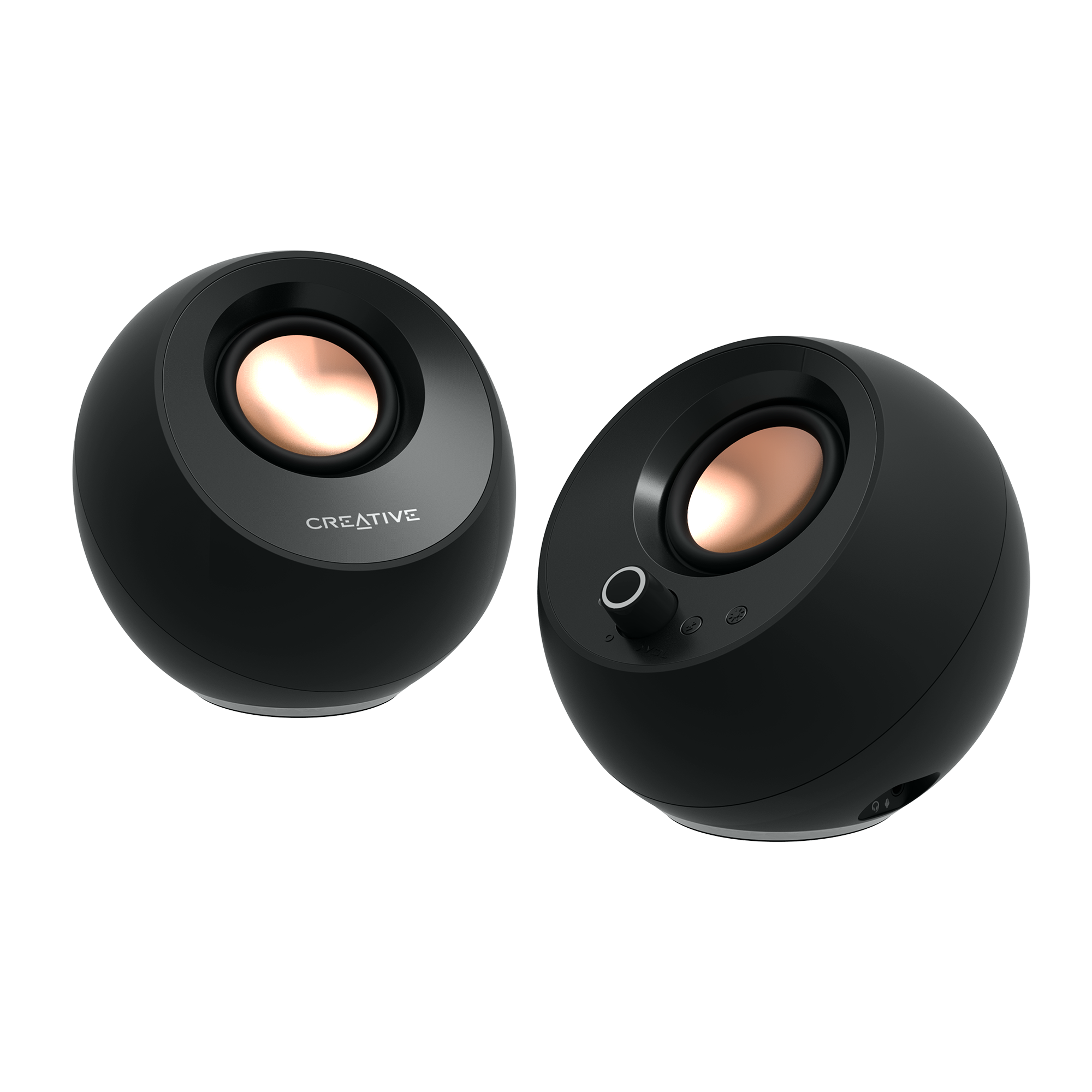 thumbnail image 2 of Creative Pebble Pro 2.0 USB-C Computer Speakers With Bluetooth & RGB Lighting - Clear Dialog & BassFlex 2 of 9