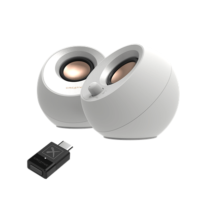 CREATIVE Altavoces Minimalistas Pebble V3 2.0 USB-C con Audio USB, Mejora  con Clear Dialog, Bluetooth