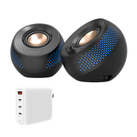 Creative Pebble X 100W PD アダプターセット - RGB ライティングや