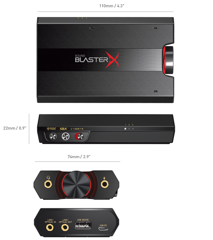 Sound BlasterX G5 - 7.1 HD Audio Portable Sound Card with