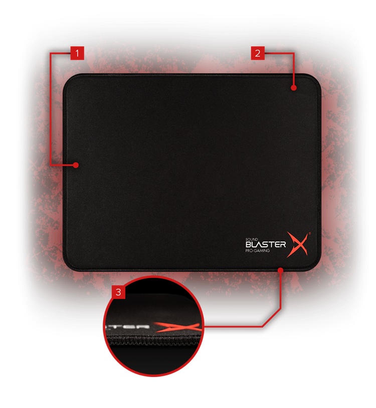 Sound BlasterX AlphaPad Special Edition - High Performance Gaming Mouse Pad  with Stitched Edges - Creative Labs (Pan Euro)