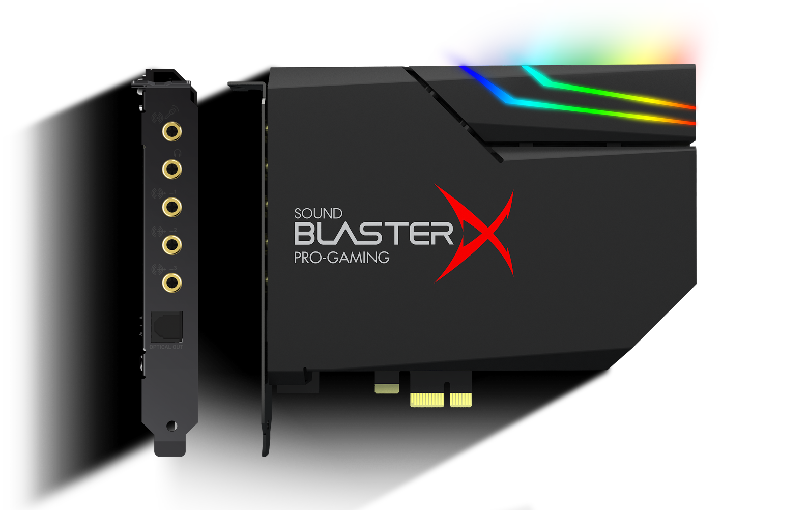 Creative Sound BlasterX AE-5 Plus SABRE32 classe Hi-res 32-bit/384 kHz PCIe Gaming Card e DAC con Dolby Digital e DTS sistema di illuminazione RGB Xamp Discrete Cuffie Bi-amp fino a 122dB SNR