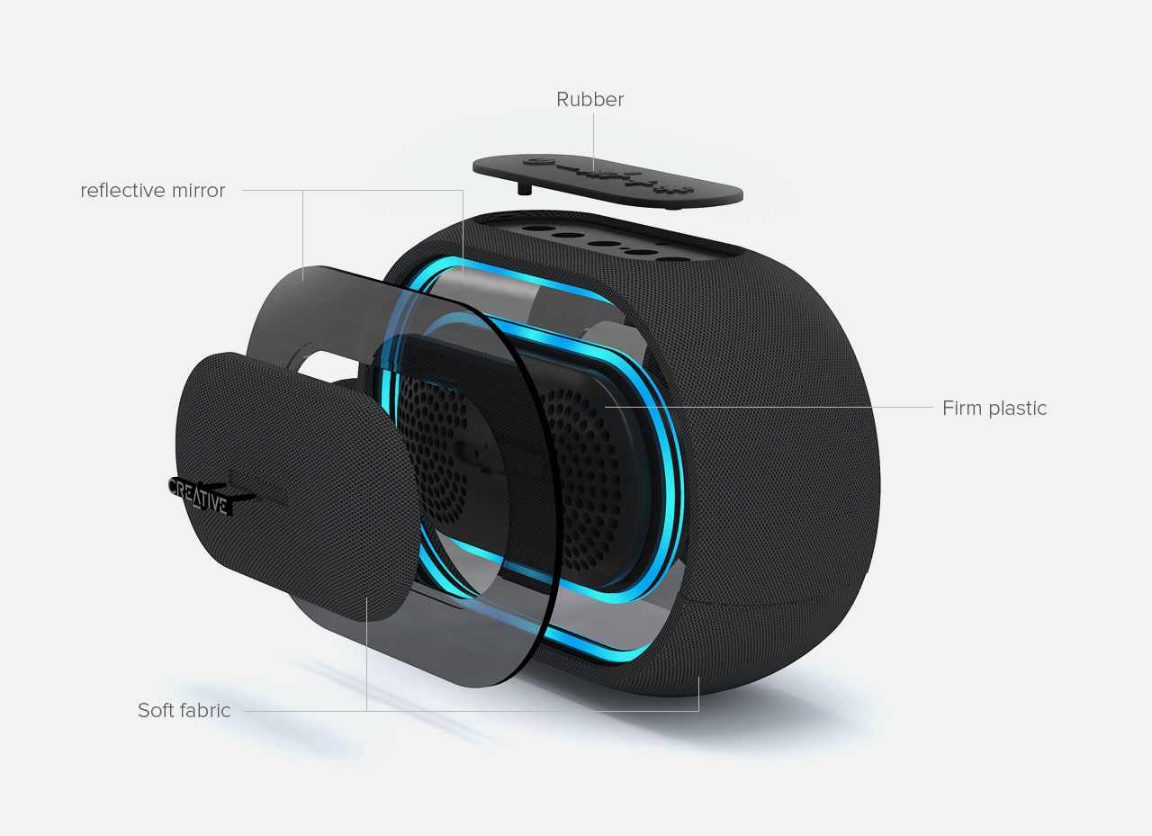 Creative Halo - Portable Bluetooth Speaker with Programmable Light 