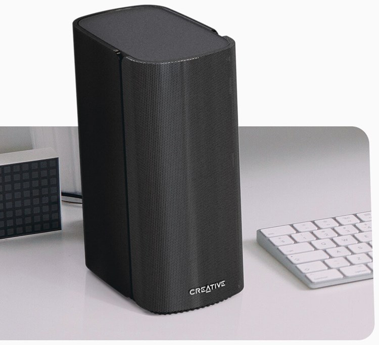 Creative T100 – Altavoces de escritorio compactos Hi-Fi 2.0, hasta 80W de  potencia máxima con Bluetooth 5.0, entrada óptica, Aux-in, para PC y  portátil (negros) : Creative-Labs: : Informática