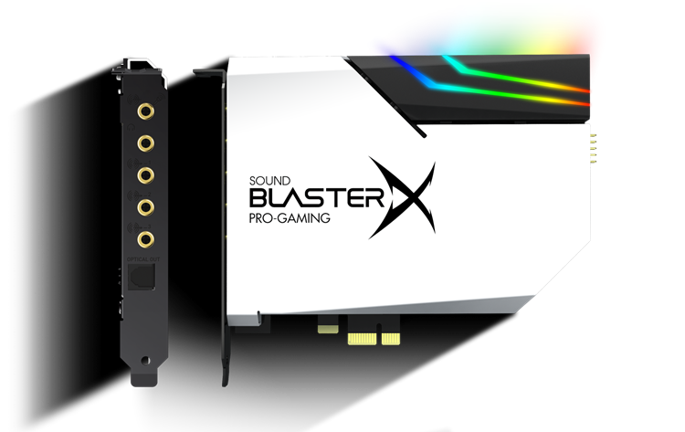 Sound BlasterXAE-5 Plus Pure Edition - Hi-res PCI-e Gaming Sound Card and  DAC with RGB Lighting, Dolby Digital Live, and DTS Encoding - Creative Labs  (United States)