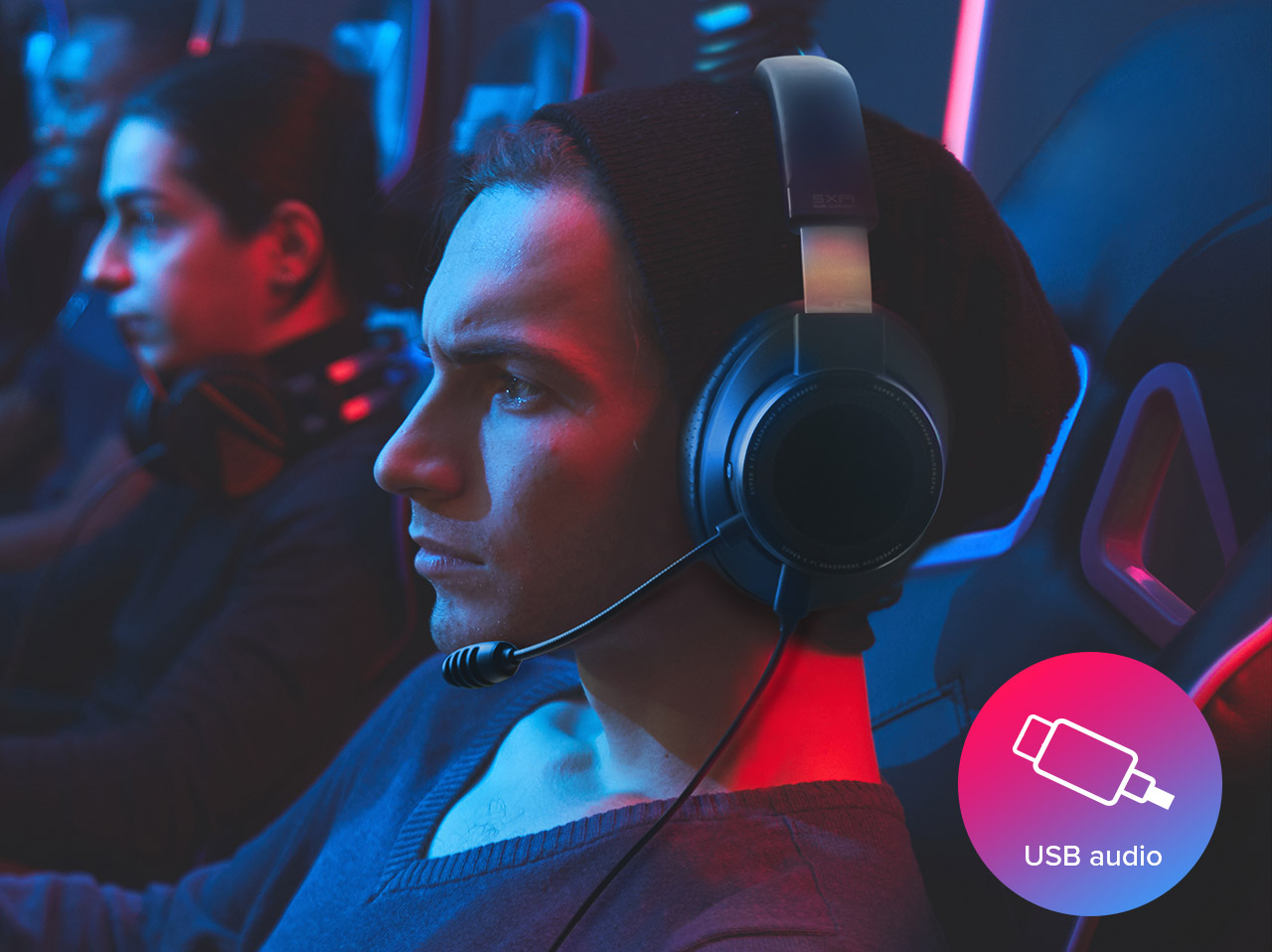 Creative SXFI AIR GAMER – Super X-Fi® USB-C Gaming Headset with 