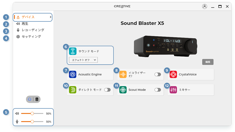 Sound Blaster X5 デュアルDAC&デュアルXAMP ヘッドホン Sound Blaster X5 デュアルDAC&デュアルXAMP ヘッドホン