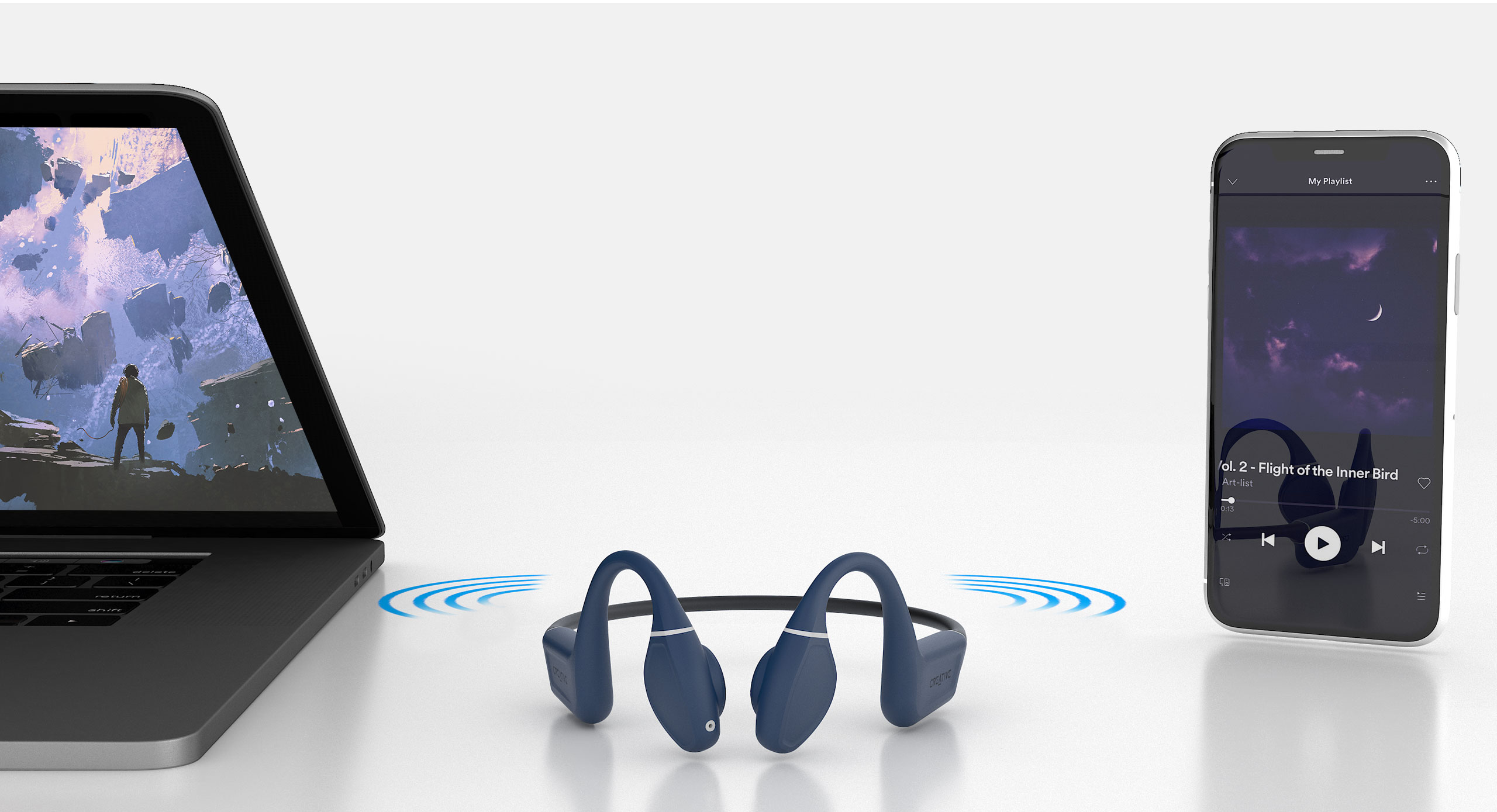 藍牙 5.3 和多點連接圖示