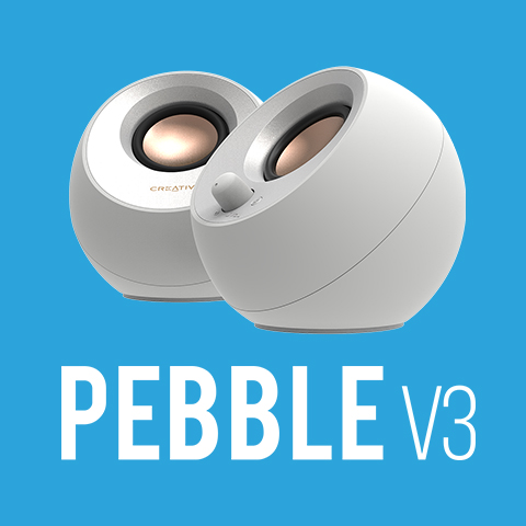 Creative Pebble Pro Enceintes USB 2.0 minimalistes avec Bluetooth® 5.3 et  éclairage RVB personnalisable - Creative Labs (France)