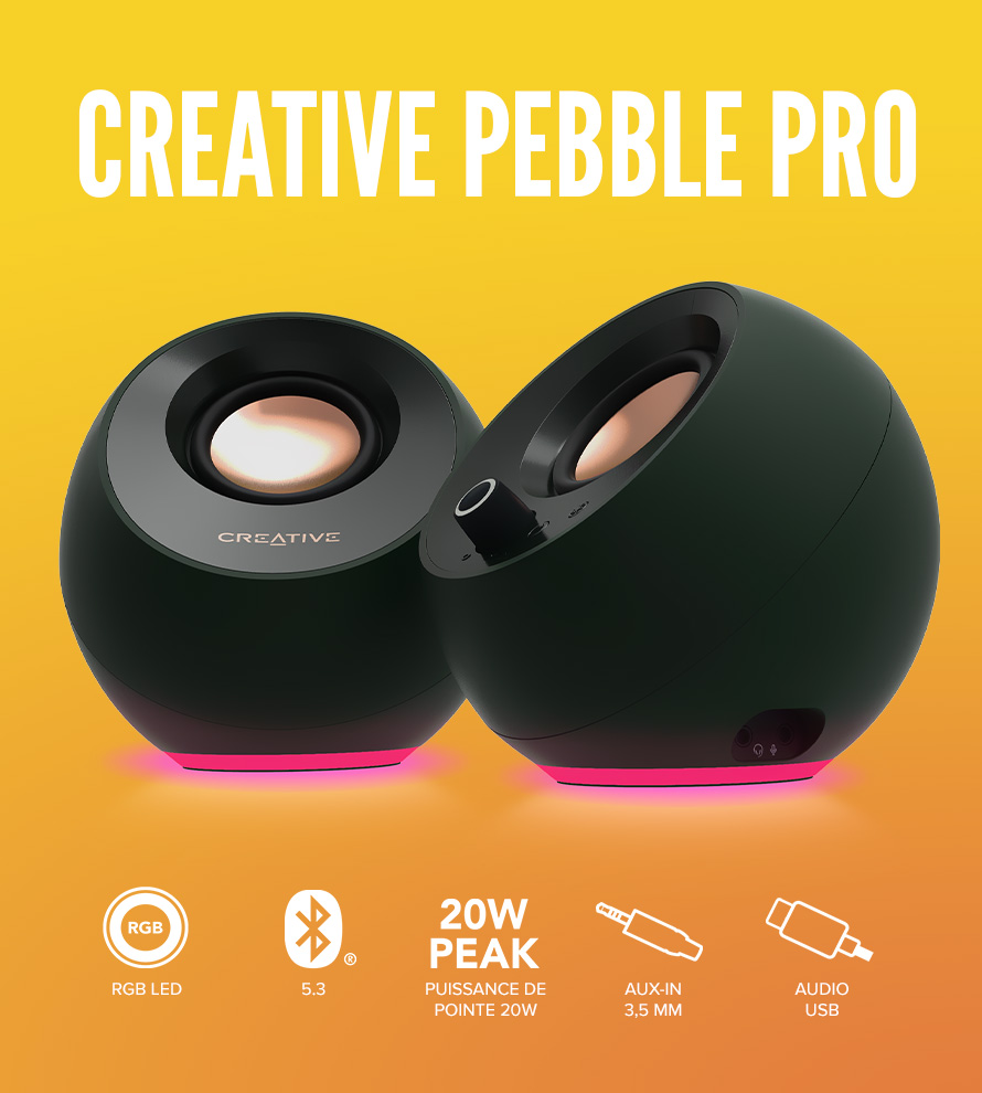 La famille Creative Pebble - Des enceintes PC modernes qui s