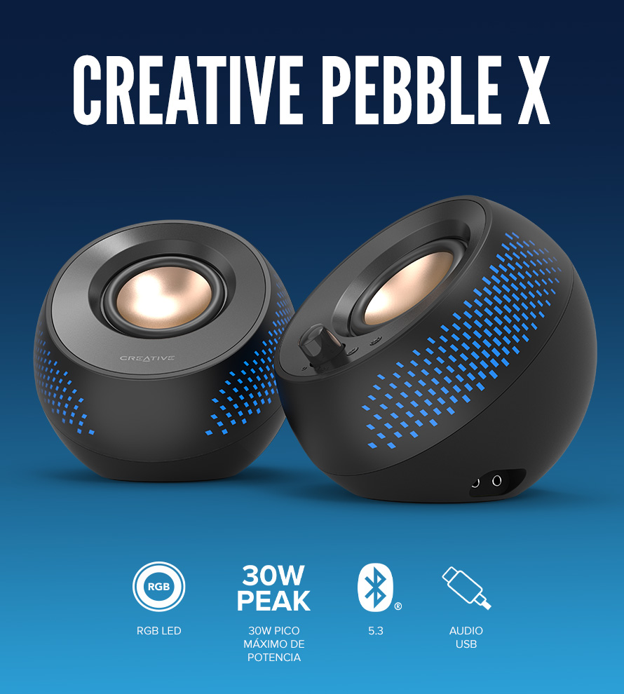 CREATIVE PEBBLE V3, altavoces 2.0 minimalistas con bluetooth y USB C,  review en español 
