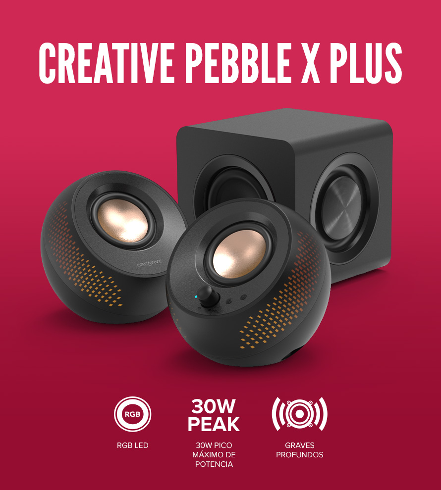 Familia Creative Pebble – modernos altavoces para PC – Creative Labs  (España) - Creative Labs (España)