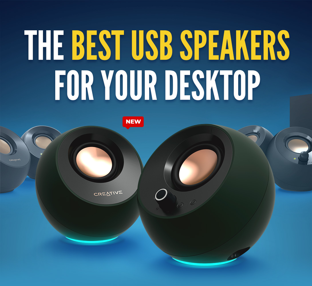 Creative Pebble Series - Modern Computer Speakers for PC and Mac - Creative  Labs (United States)